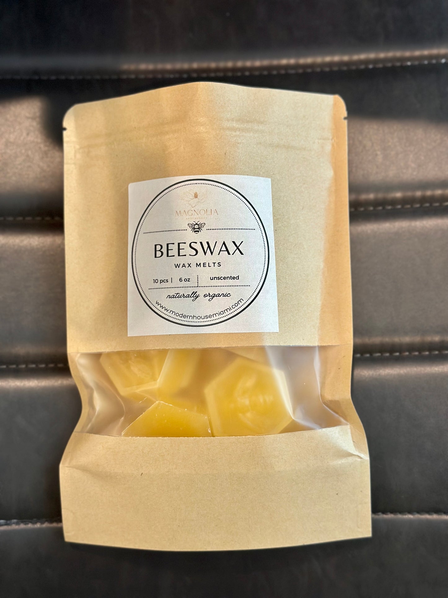 Beeswax Melts | Organic pure natural | Unscented | Wax Warmer Melter Honeycomb & Bee | Purifying Honey Scent Handcrafted Pack of 10 - Modernhousemiami