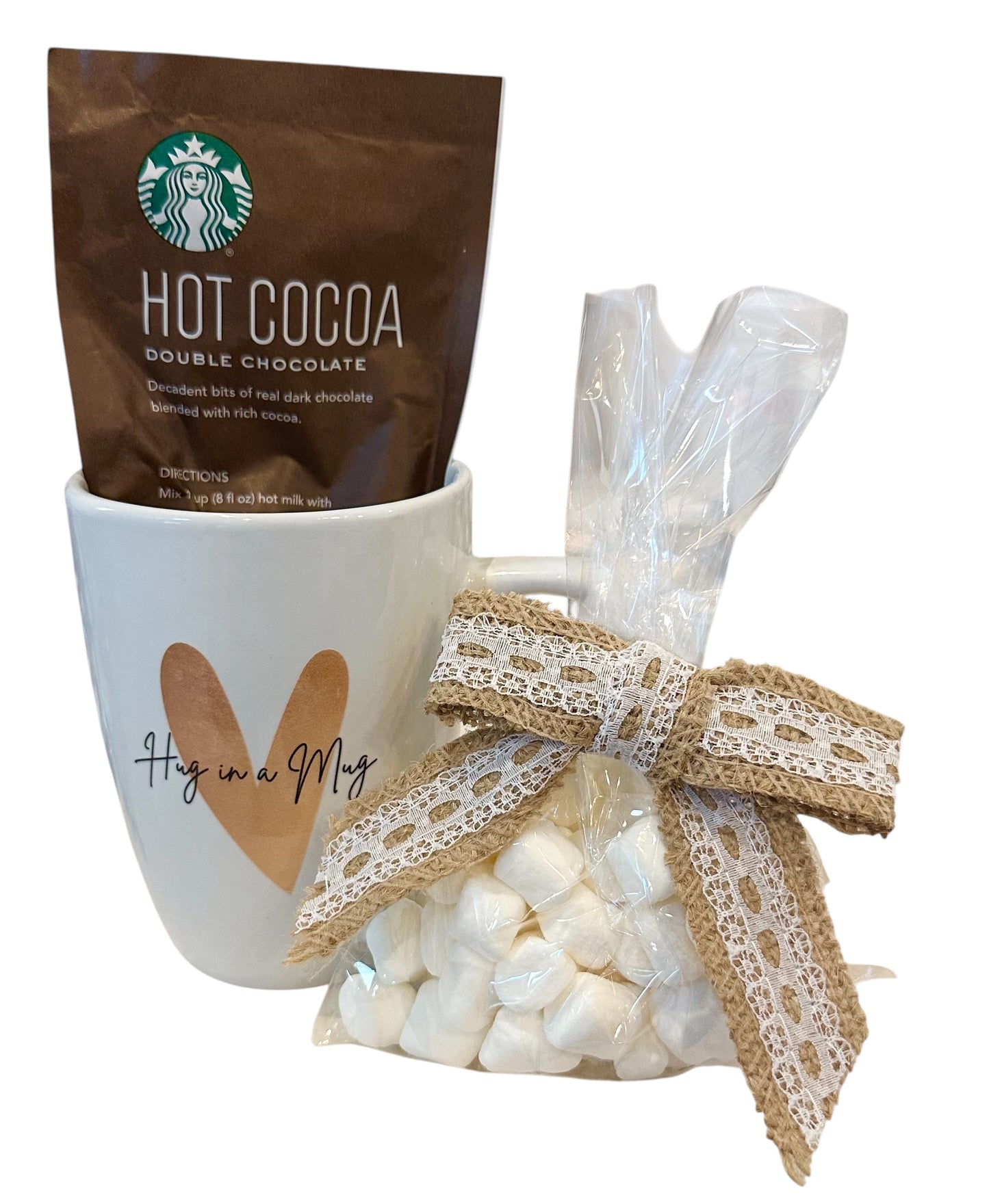 Hug in a Mug - 10oz Unique Ceramic Mug for Hot Chocolate, Coffee, or Tea