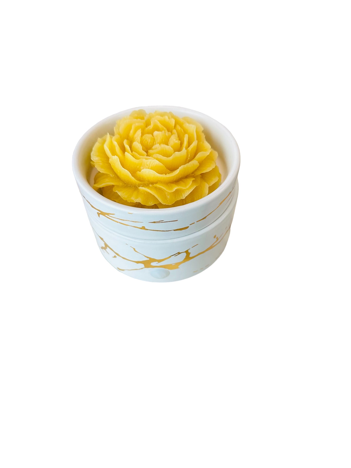 Beeswax Melt | Organic pure natural | Unscented | Scented Aromatherapy Wax Warmer Melter | Rose Shaped Peony - Modernhousemiami
