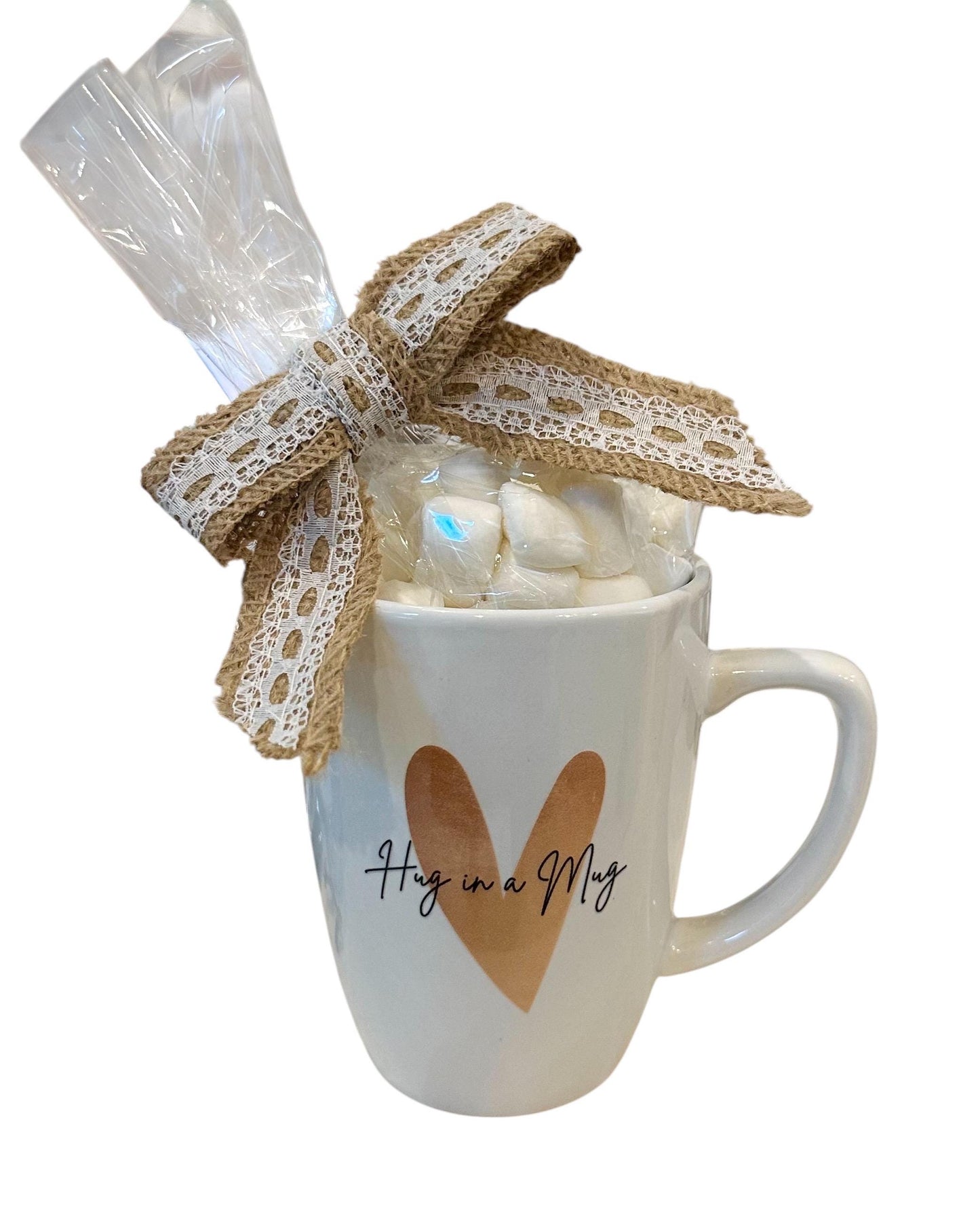 Hug in a Mug Gift Box | Hot Chocolate Marshmallows Mini Candle Birthday, Holiday, Thank You, Thinking of You, Feel Better, Sympathy, Custom