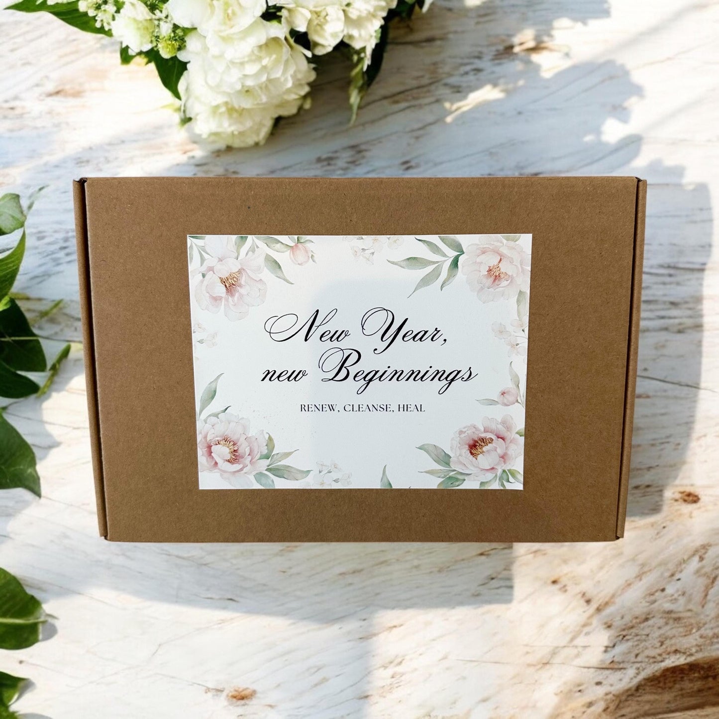 Sacred Serenity Smudge & Cleanse Gift Box – New Year, new Beginnings, Palo Santo, Sage, Buddha Incense Holder, Energy Cleansing Meditation