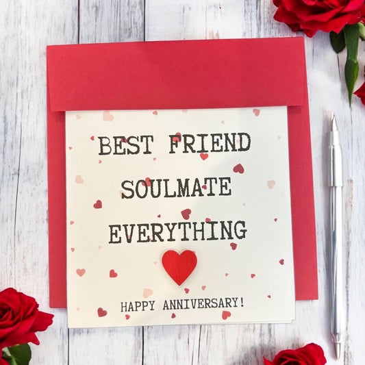Anniversary Card | Love Letter, Romantic Note, Couple Gifts, Boyfriend, Girlfriend Present, Best friend, Soulmate, Everything, Happy Day