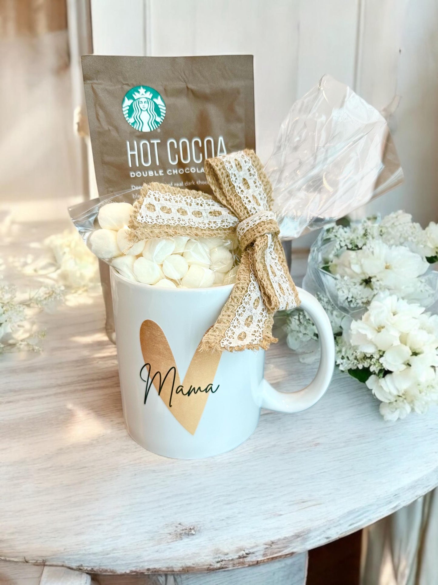 Mom-to-be Gift Box, Pregnancy Hug in a Mug, Crystal Bracelet with Rose Quartz, Mini Candle Blessings & Fuzzy Socks Prenatal for Expecting