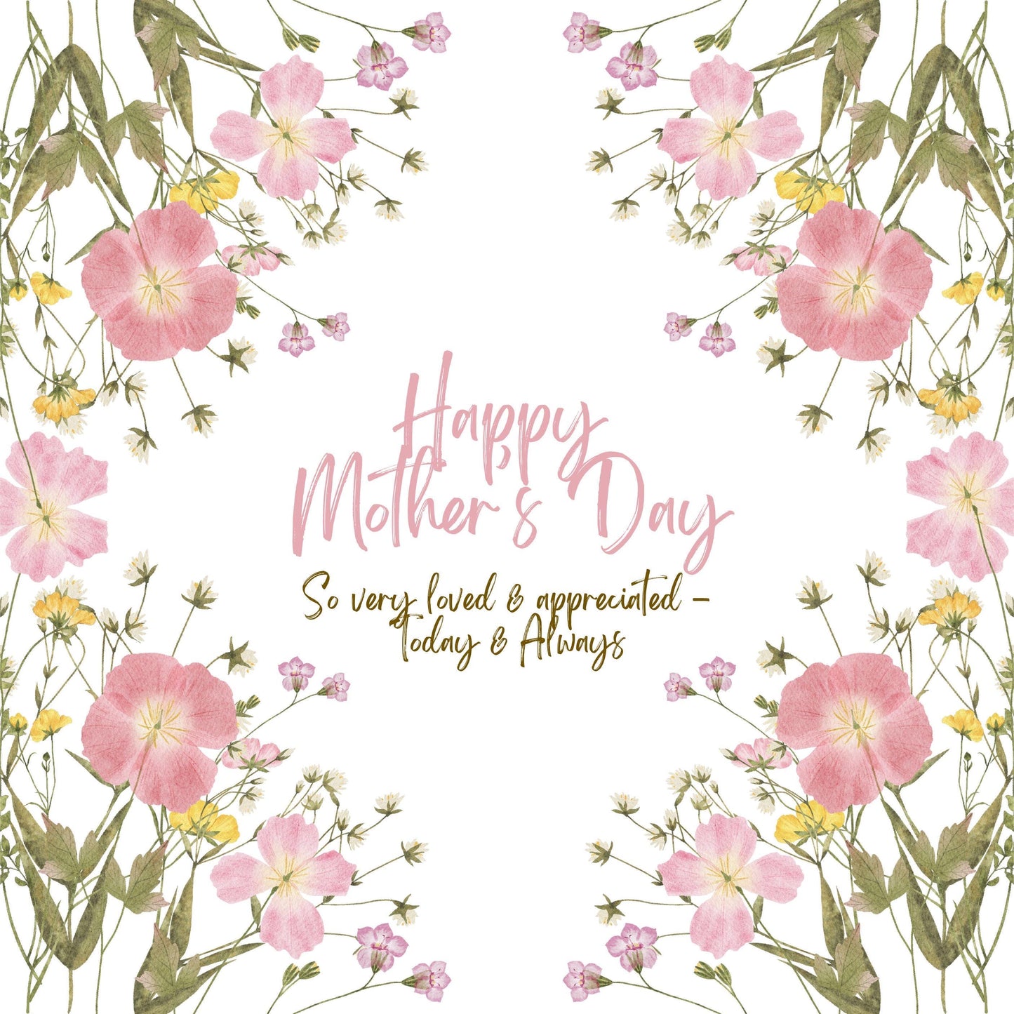 Happy Mother’s Day Card – Wildflowers, Unique Fine Art Cards, Sending love to Mommy Present, Mom, Mum, Muttertag, Gift for her, Mothersday
