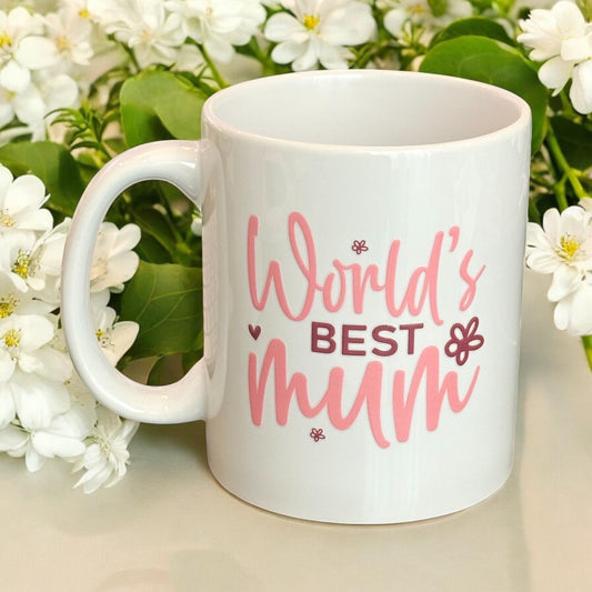 Best mom ever 12oz ceramic mug – Mother's Day Gift – Cute Coffee Tea Cup for Mom – thoughtful Gift from daughter or son. Present for Mum.