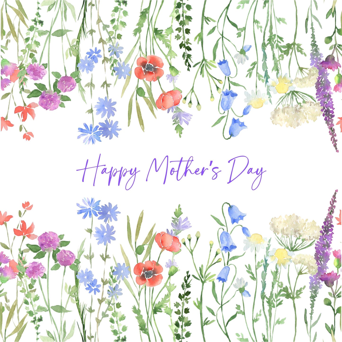 Happy Mother’s Day Card – Wildflowers, Unique Fine Art Cards, Sending love to Mommy Present, Mom, Mum, Muttertag, Gift for her, Mothersday