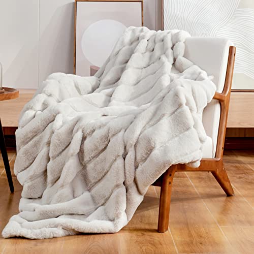 NEW! ~ COZY ULTRA SOFT PLUSH IVORY WHITE FAUX FUR SHAGGY FLUFFY COMFORTER  SET