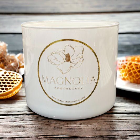 Unscented Organic Beeswax Aromatherapy Candle 16OZ Sweet Honey | Sustainable, Eco-friendly, Non-Toxic and Purifying | Clean &  Hypo-allergenic Jar Candle| Handpoured