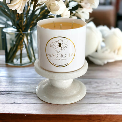Thé Blanc Organic Beeswax Aromatherapy 16OZ Candle | Sustainable, Eco-friendly, Non-Toxic and Purifying | Clean &  Hypo-allergenic Jar Candle| Handpoured