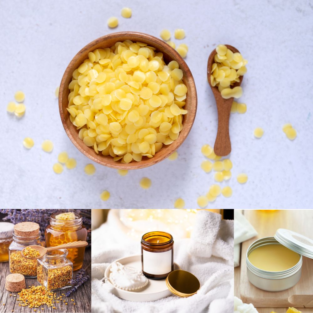 Organic 5lbs Beeswax Brick Yellow | Local Beeswax Cosmetic Grade DIY Candles Lipbalm Lotion Soap | Pure Non-toxic Eco-friendly