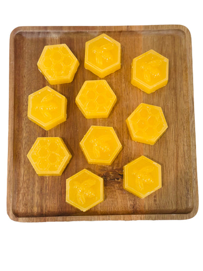 Beeswax Melts | Organic pure natural | Unscented | Wax Warmer Melter Honeycomb & Bee | Purifying Honey Scent Handcrafted Pack of 10 - Modernhousemiami