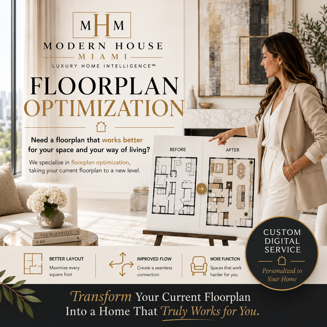 Floorplan Optimization Service | Custom Space Planning & Layout Design | Personalized Home Floor Plan Review