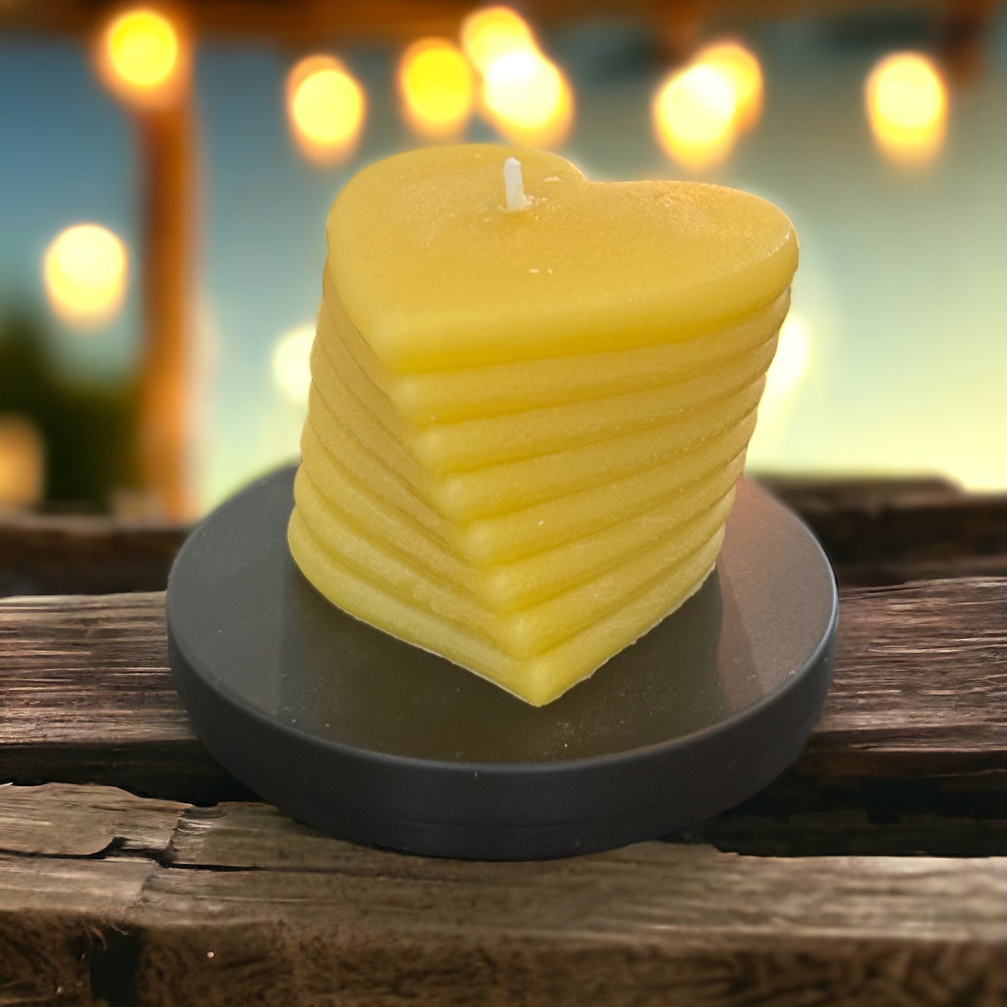 Heart Beeswax Mini Candle | Organic pure natural | Unscented | Scented Aromatherapy Mini Candle Gift | Love