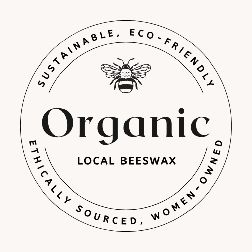 Unscented Organic local Beeswax Candle 8OZ  | Sustainable, Eco-friendly, Non-Toxic and Purifying | Clean | Hypo-allergenic Amber Jar Candle| Handpoured