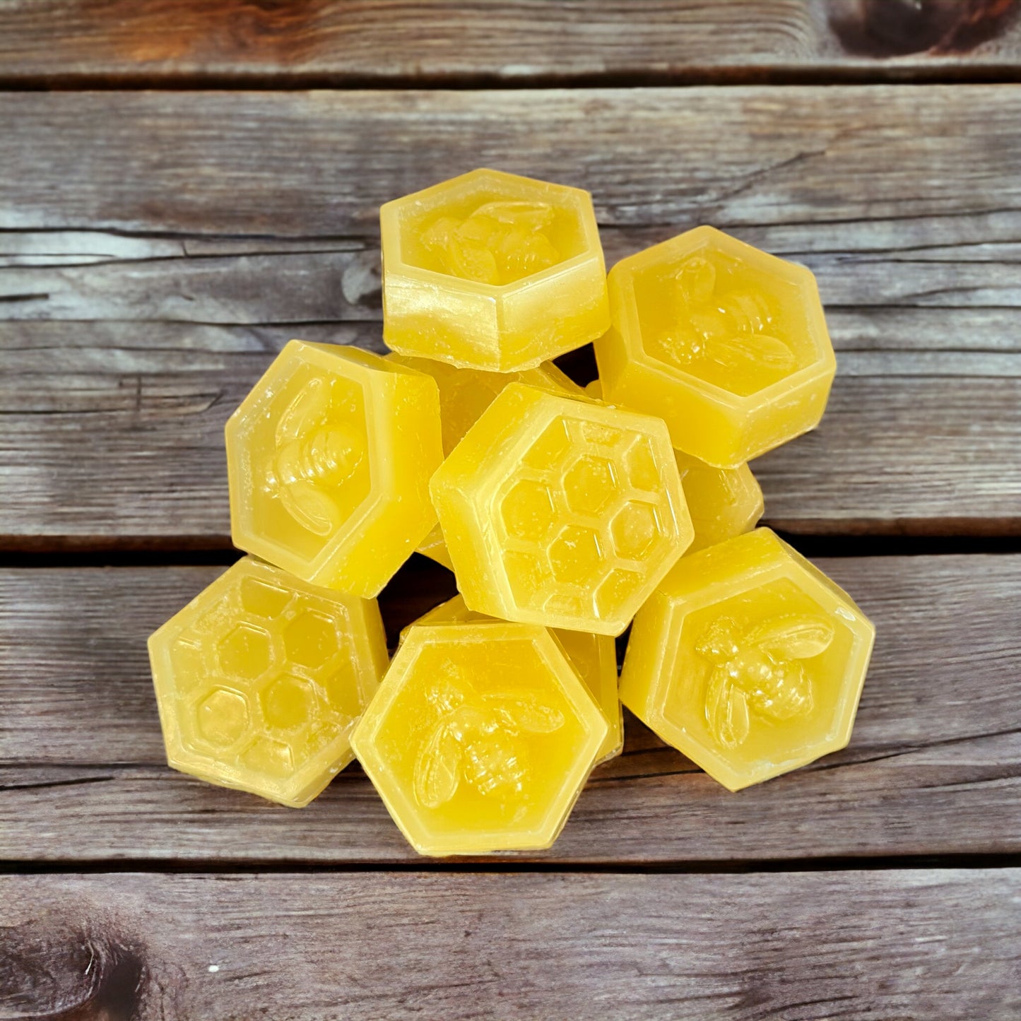 Beeswax Melts | Organic pure natural | Unscented | Wax Warmer Melter Honeycomb & Bee | Purifying Honey Scent Handcrafted Pack of 10 - Modernhousemiami