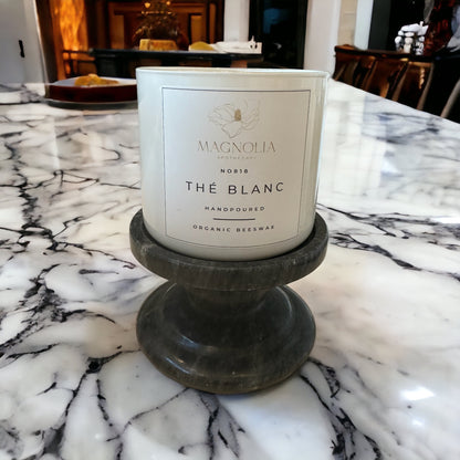 Thé Blanc Organic Beeswax Aromatherapy 16OZ Candle | Sustainable, Eco-friendly, Non-Toxic and Purifying | Clean &  Hypo-allergenic Jar Candle| Handpoured