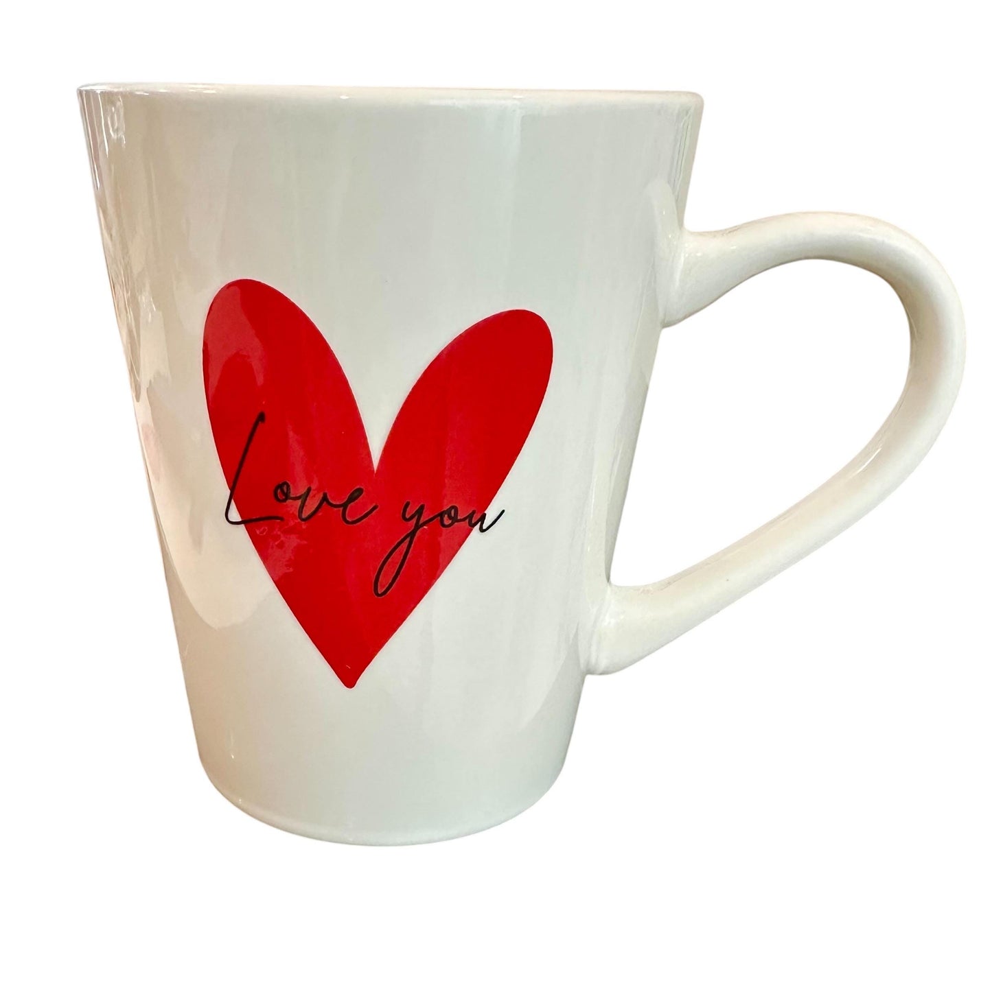 Love you Valentines Heart Mug | Unique 12oz Hot Chocolate Coffee Tea, Sending Love, Valentine's Day, Romantic Couples Gift, Friends Present