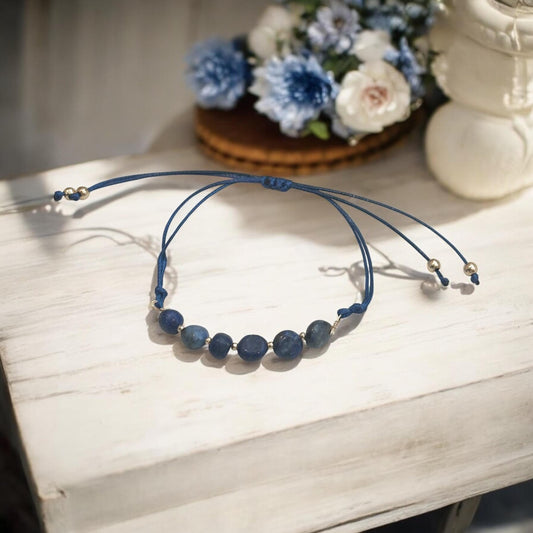 Lapis Lazuli Bracelet for Men & Women | Stone of Inspiration, Wisdom, Truth, and Enlightenment for Confident Communication, Creativity