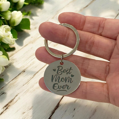 Best Mom Ever Keychain, Mother's Day Gift Sending love to Mum, Mothersday Mommy Present, Best Mom in the world. Small Token Keepsake Love