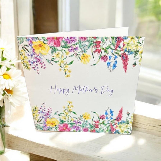 Happy Mother’s Day Card – Wildflowers, Unique Fine Art Cards, Sending love to Mommy Present, Mom, Mum, Muttertag, Gift for her, Mothersday