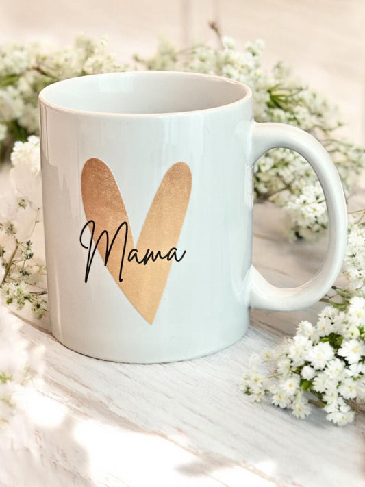 Mama Ceramic Mug | 12oz Hot Chocolate Coffee Tea Mug, Mother’s Day Gift, Mom-to-be Present, Sending Love, Thinking of You, Mom, Mommy