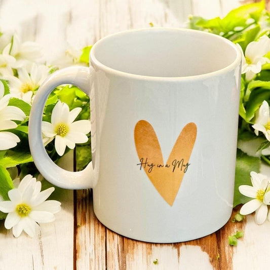 Hug in a Mug Ceramic | 12oz Hot Chocolate Coffee Mug, Sending Love, Thank You, Thinking of You Feel Better Sympathy, BFF Add-on for Gift Box