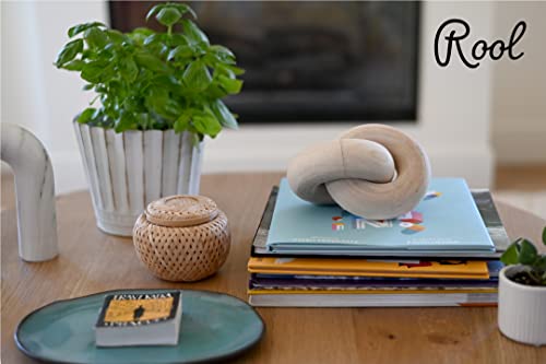Decorative Wood Chain Link and Bead Garland Set | Coffee Table Decor | Modern Farmhouse Decor Set | Bookshelf Decor | Boho Decorations for Living