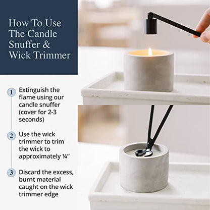 Candle Wick Trimmer and Candle Snuffer Accessory Set – Gold - Modernhousemiami