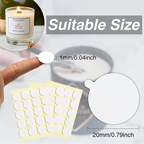Aubeco 720PCS Candle Wicks for Candle Making, Candle Wick Stickers, Heat  Resistance Double-Sided Stickers with The Little ''Tail'', Stickers for  Candle Making 
