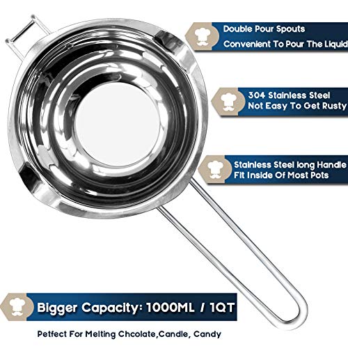 304 Stainless Steel Double Boiler Pot For Melting Chocolate, Candy And  Candle Making