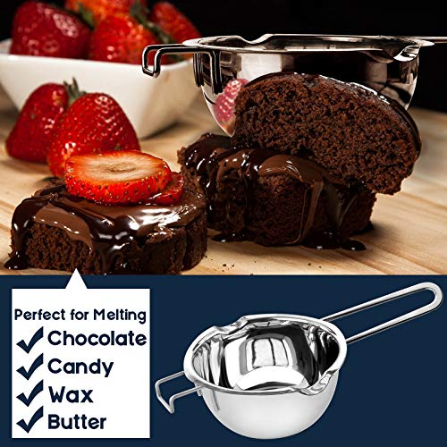 2X Double Boiler Pot Set Stainless Steel Melting Pot With Silicone Spatula  For Melting Chocolate,Soap,Wax,Candle Making - AliExpress